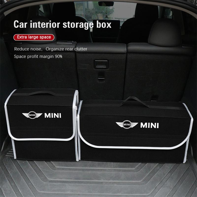 MINI Auto Kofferraum Organizer Box Große Kapazität Faltbare Aufbewahrungstasche Für MINI Cooper R56 F56 R50 JCW Cabrio Aceman Countryman Clubman