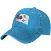 Korean American Flag Baseball Cap Washed Denim Distressed Adjustable Dad Hat for Unisex