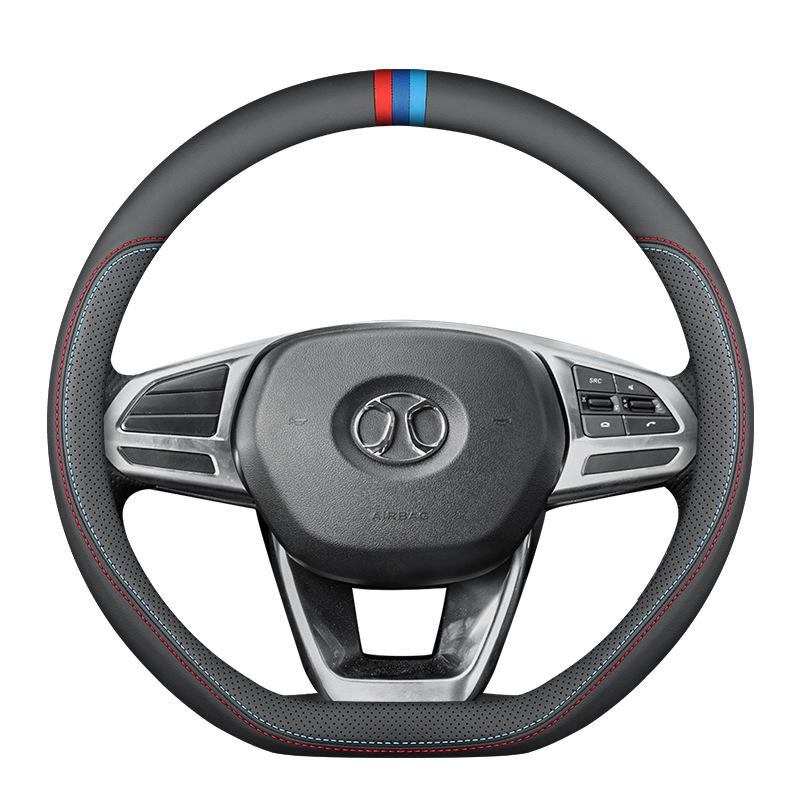 Leather Steering Wheel Cover for BAIC BJ20, BJ30, BJ40, BJ80, and Beijing F40