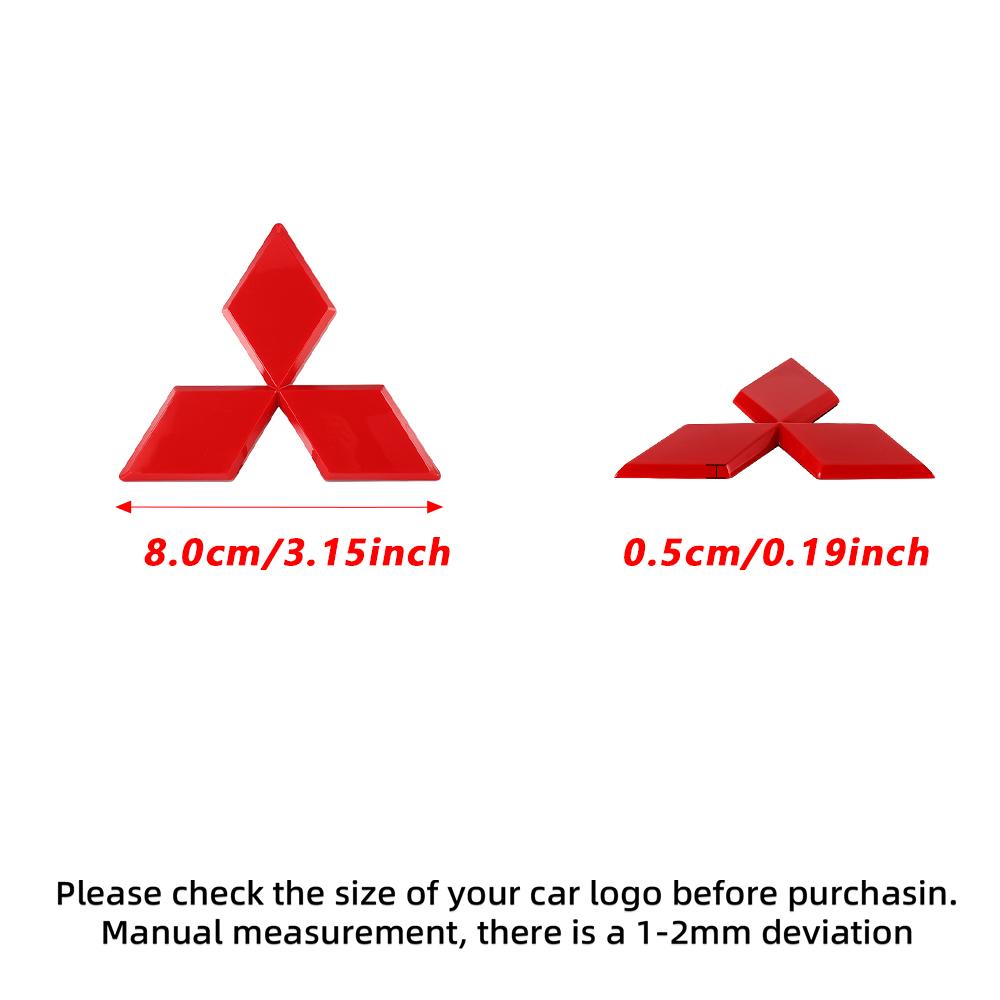 Car Logo Front Rear Stickers Decoration Badge Accessories For Mitsubishi 9 Ralliart ASX L200 Colt Outlander Pajero Lancer Cross