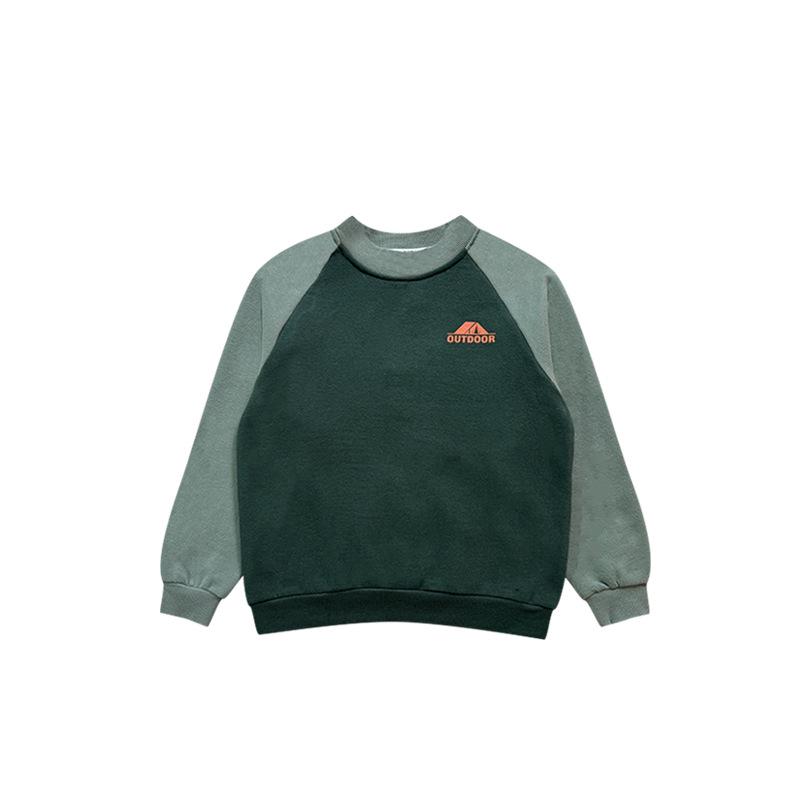 

Бархатный свитер для мальчиков Yuanbaoshe 2024: Верхняя часть палатки для зимнего кемпинга — свободная и удобная детская одежда 120 cm