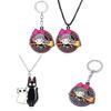 Kiki's Delivery Service Necklace With Alloy Charm And Black Cat Pendant For Anime Themed Accessories