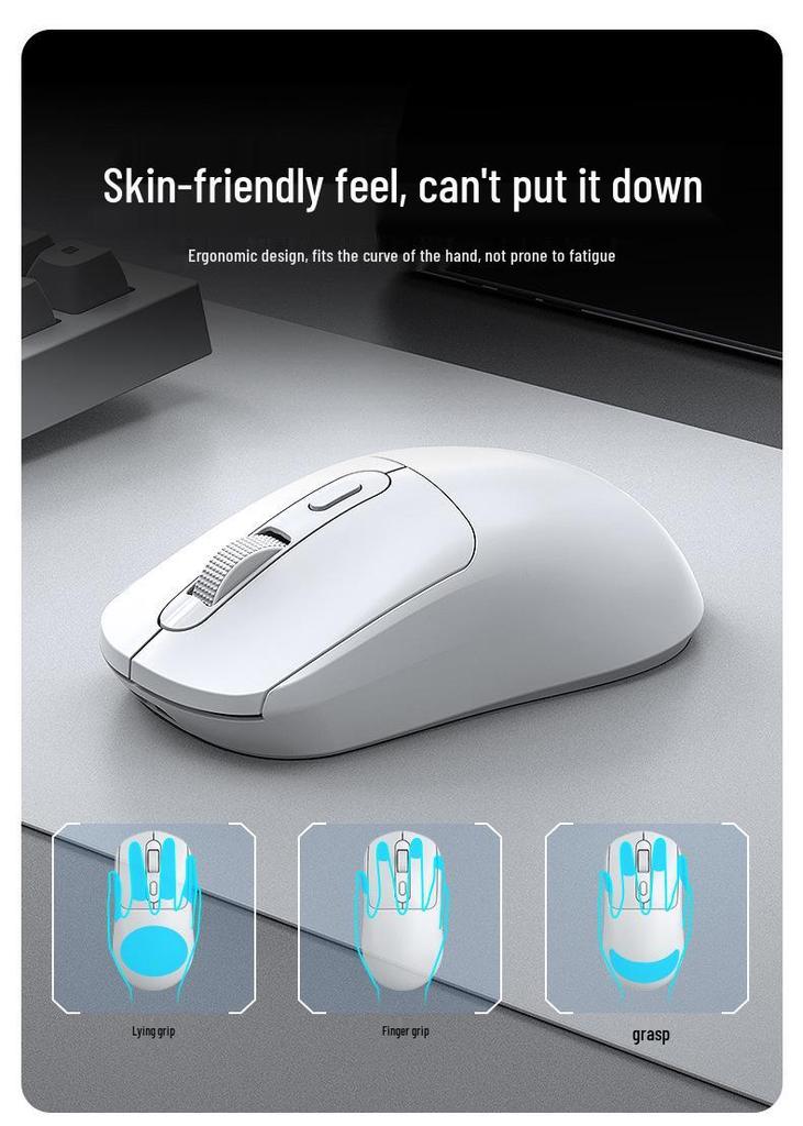 T-WOLF X8 Lightweight Bluetooth Gaming Mouse with Silent Click and Anti-Slip Stickers