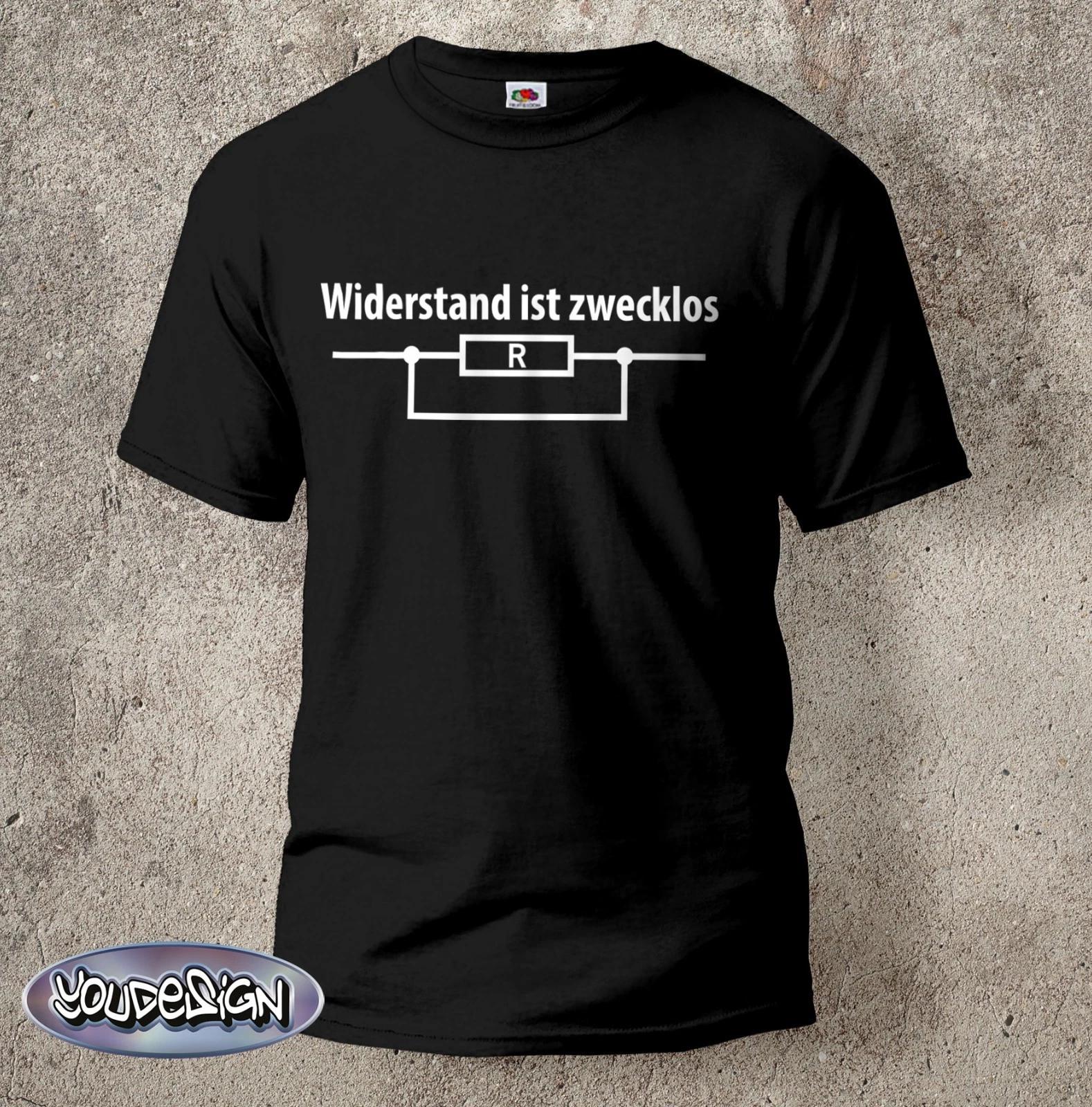Resistance is Purposeless Fun Shirt T-Shirt 100% Cotton Electrician Fun S-5XL XXXL