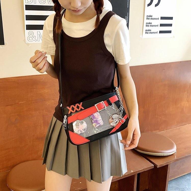 Color Simple Blocking And Chain Design Women Casual Shoulder Itabag Bags