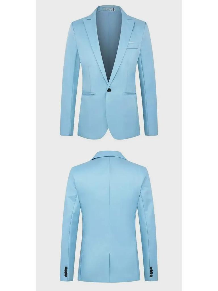 Jachetă de costum cu un singur piept pentru bărbați, ocazional, de primăvară