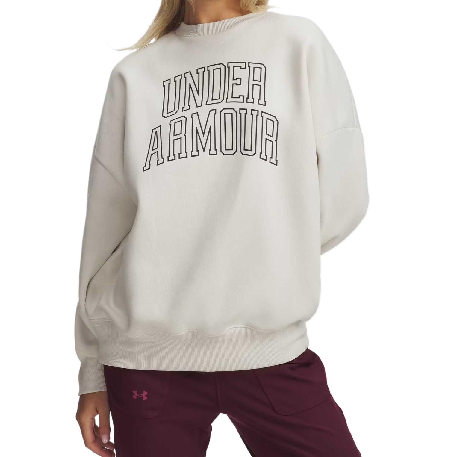 Женская толстовка Under Armour Rival Fleece Varsity, цвет экрю 6007880-110 XL