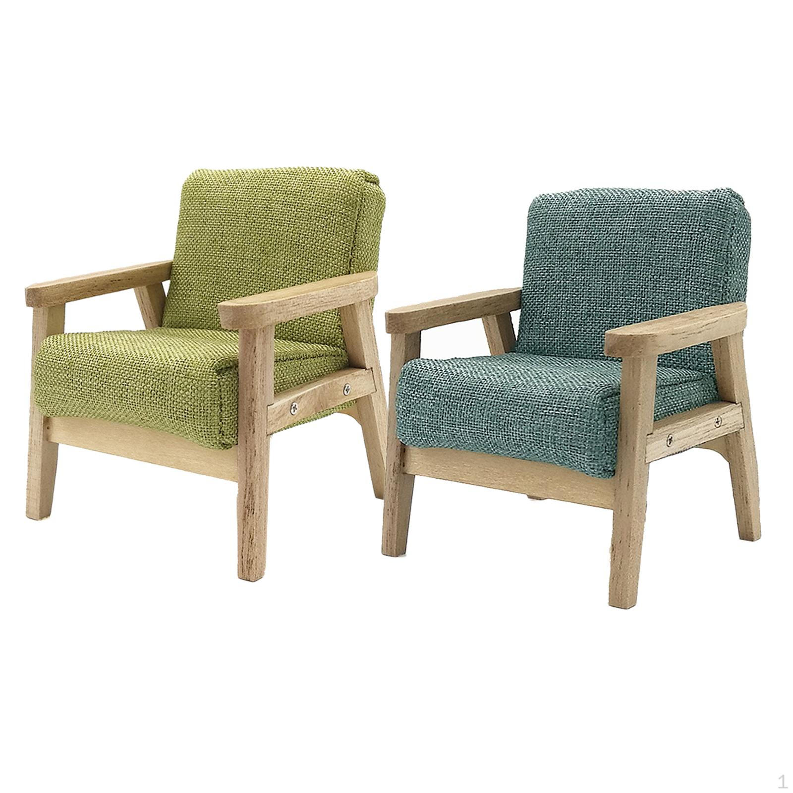 

Миниатюрный Кукольный Домик Модель Одноместного Кресла Декорации Мебель Украшения