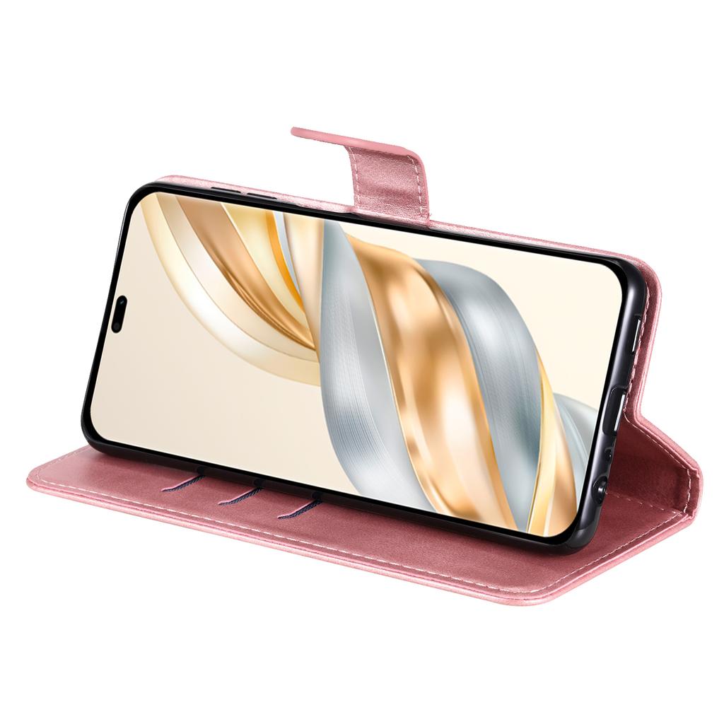 Zipper Wallet Case for Honor Magic7 Lite 5G/X9c 5G/X60 Pro 5G Calf Texture Leather Phone Cover