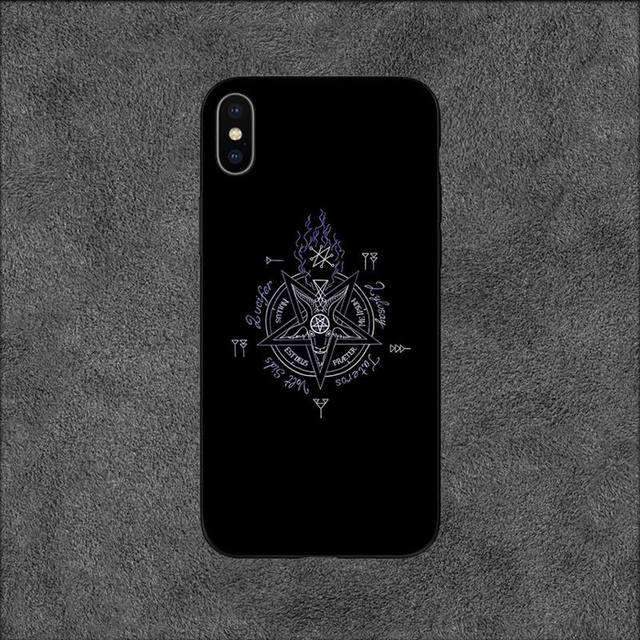 

Пентаграмма 666 демонический сатанинский чехол для телефона для Iphone 11 12 Mini 13 14 Pro Xs Max X 8 7 6s Plus Se Xr Shell iPhone13PROMAX