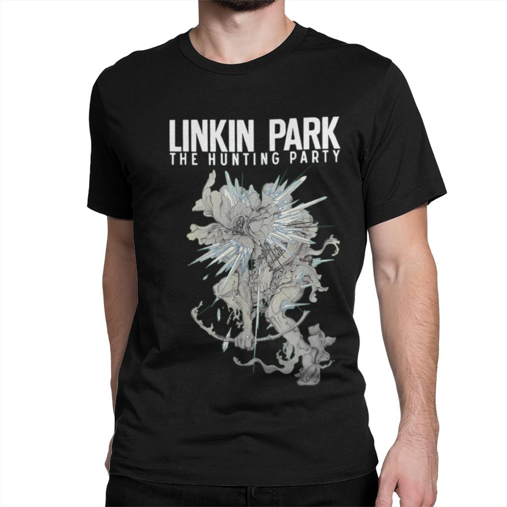 Men Women's Music Band Linkinparks Logo T Shirts Rock Pure Cotton Clothes Short Sleeve Round Collar Tee Shirt Gift T-Shirts