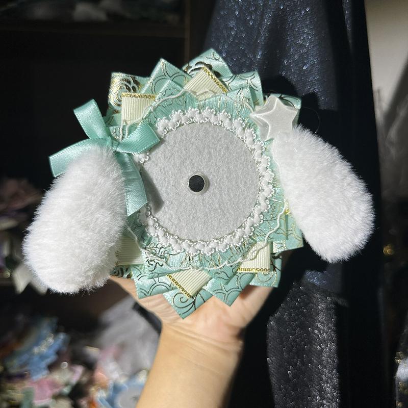 1PC Secondary Peripherals Original Barking Tray Ins Wind Fabric Puppy Badge Decoration Bottom Bracket Small Capacity Multi-Colour