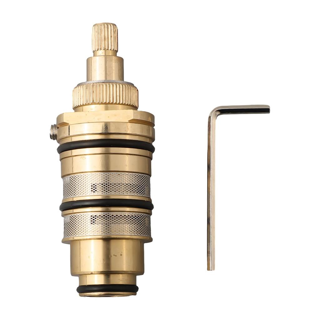 1pcs Thermostatic Cartridge Household Thermostatic Faucet Solar Thermostatic Valve, Hot And Cold Temperature Regulating Valve