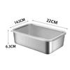 Cooking Utensils Stainless Steel Storage Box Stainless Steel 1Pcs Fresh Box Large Size With Plastic Cover Exquisite High Quality