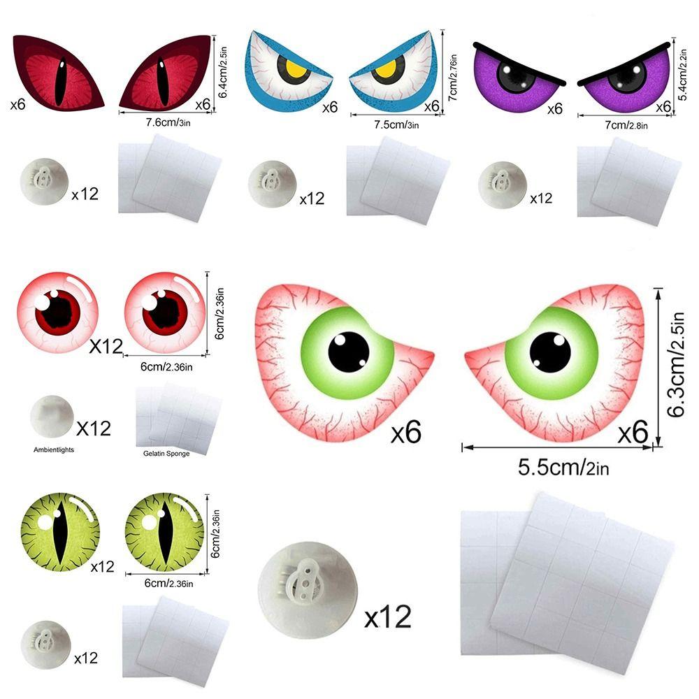 3D Design Halloween LED Night Light Glowing Effect 3D Wall Sticker Halloween Party
