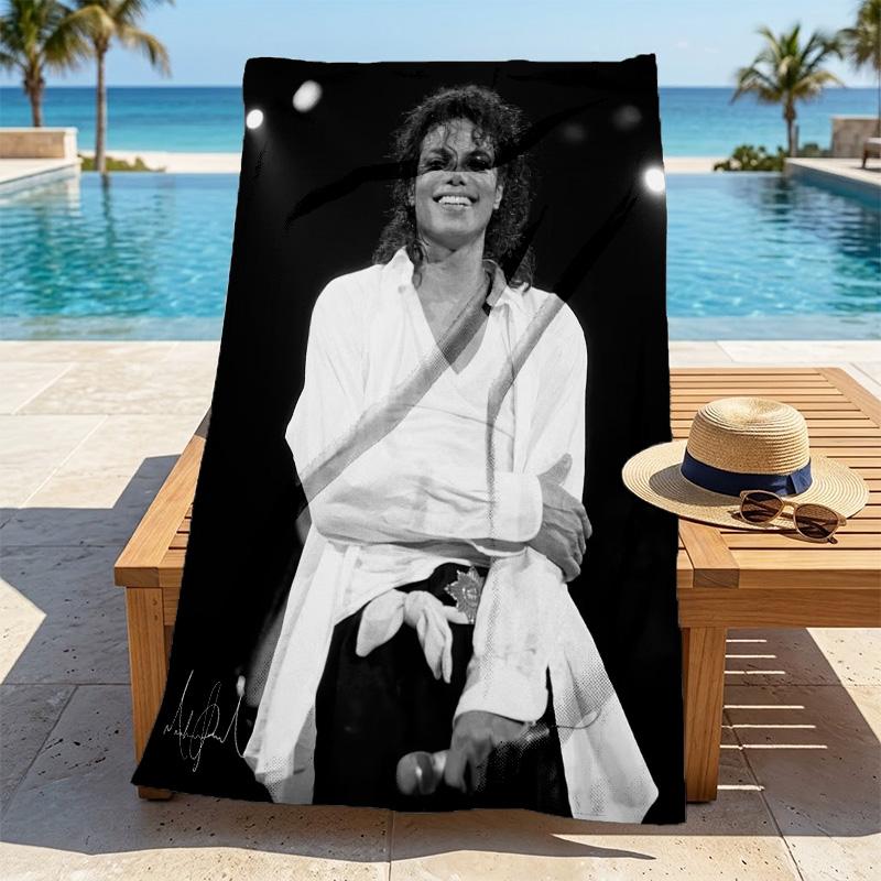 Michael Jackson Collage Stylish Digital Printing Beach Towel Quickdrying Absorbent Blanket For Beach Pool Gym Travel