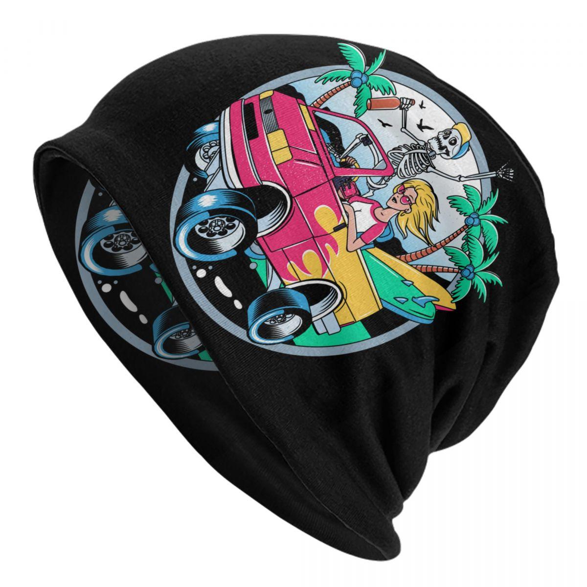 

Custom Summer Surf Rider Skull Surfing Skullies Beanies Caps Streetwear Winter Women Unisex Knitting Hats Adult Unisex Bonnet Hats Beanies Hat