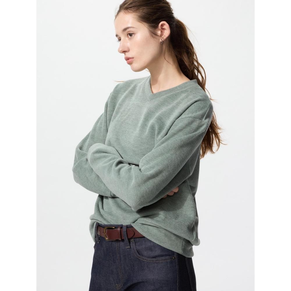 Uniqlo SofT KniT Fleece V-Ausschnitt T