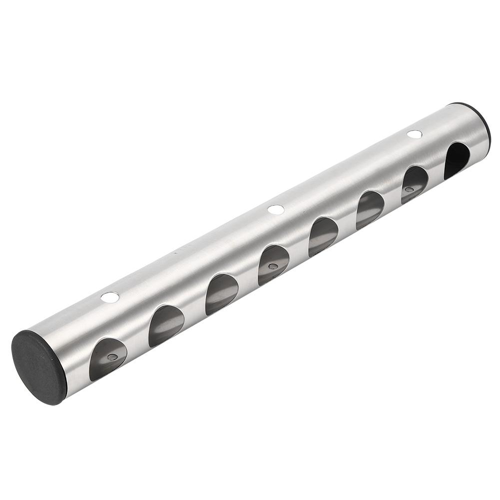 Stainless Steel Wall Mounted Vertical Red Wine Bottle Holder Rack for Household Bar SuppliesSilver