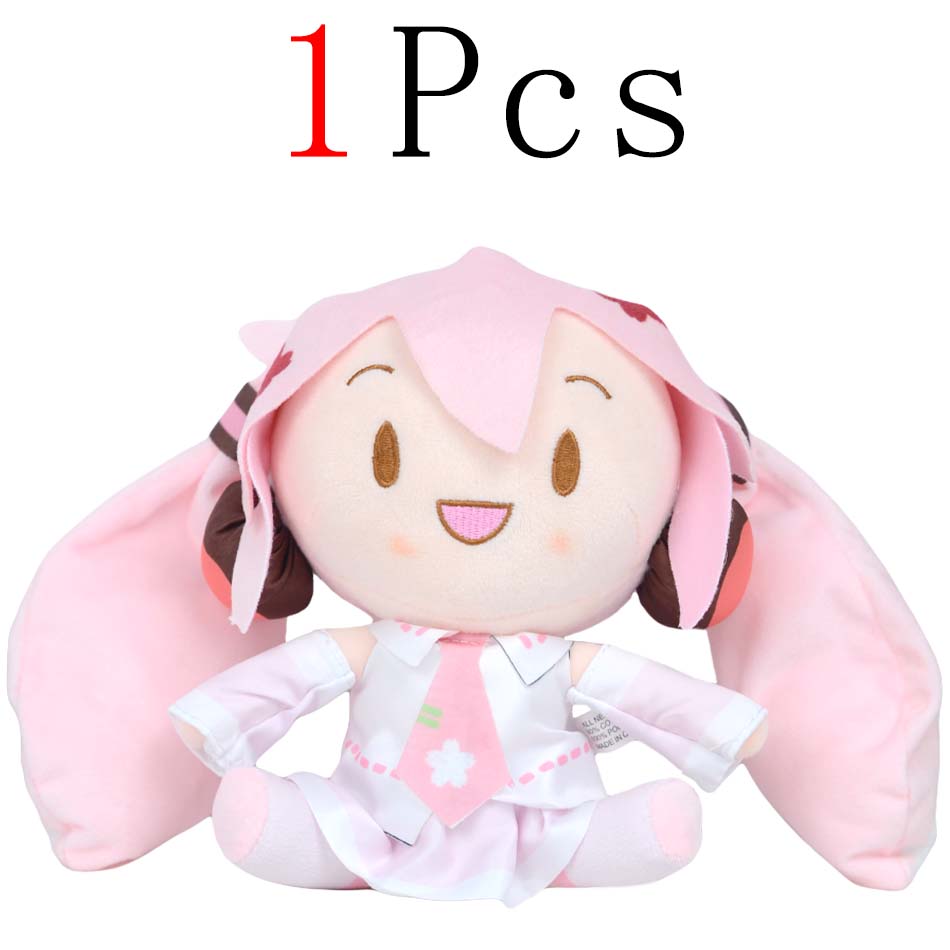 Cartoon 20cm Hatsune Miku Plush Doll Toy Anime sakura Miku snow Miku Character KawaiiSitting posture Fufu Kids Christmas Gift