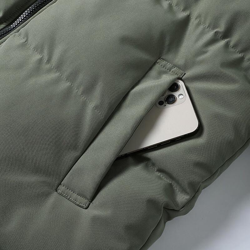 JEEP SPIRIT Men's Fleece-Lined Padded Stand Collar Jacket