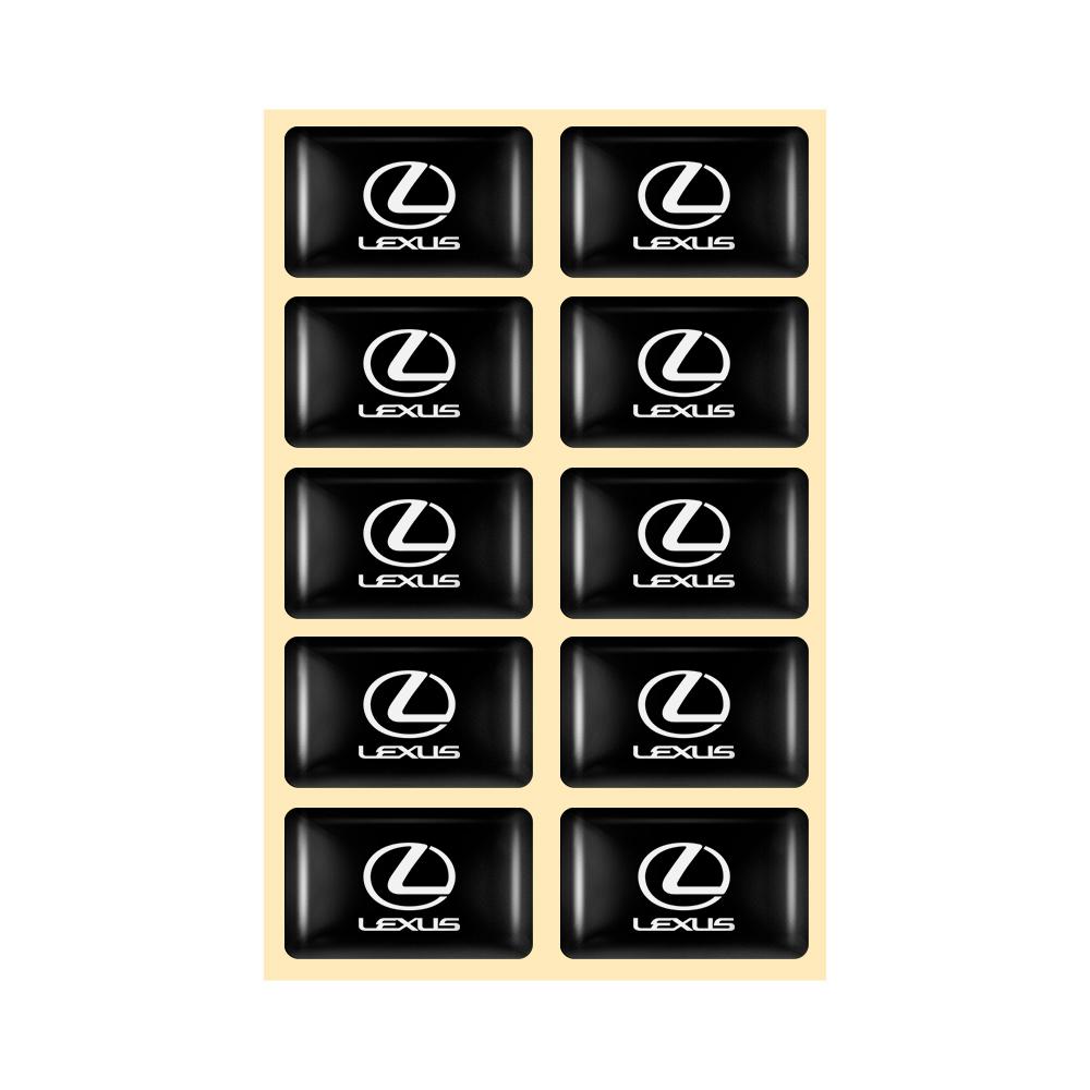 

10Pcs Car Interior Accessories Epoxy Logo Indoor Decoration Stickers For Lexus CT200h Fsport ES LS IS GS LC RC GC RX UX NX LX GX