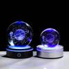 3D Lazer Kazımalı Yıldızlı Gökyüzü Gece Lambası Kristal Küre