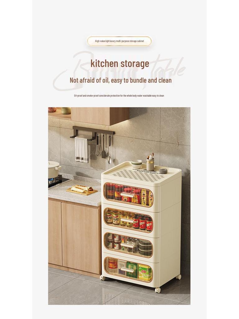 Multifunctional Storage Cabinet for Bedroom & Living Room: Bedside Table, Snack, Toy, Book & Clothes Organizer