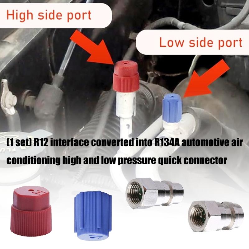 Automotive Air Conditioning Refrigeration Adapter R134A Conversion Kit With Quick Connection Design For HVAC Maintenance