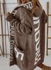 2025 Autumn/Winter Women's Hooded Letter Knit Cardigan Sweater - European & American Cross-Border Style