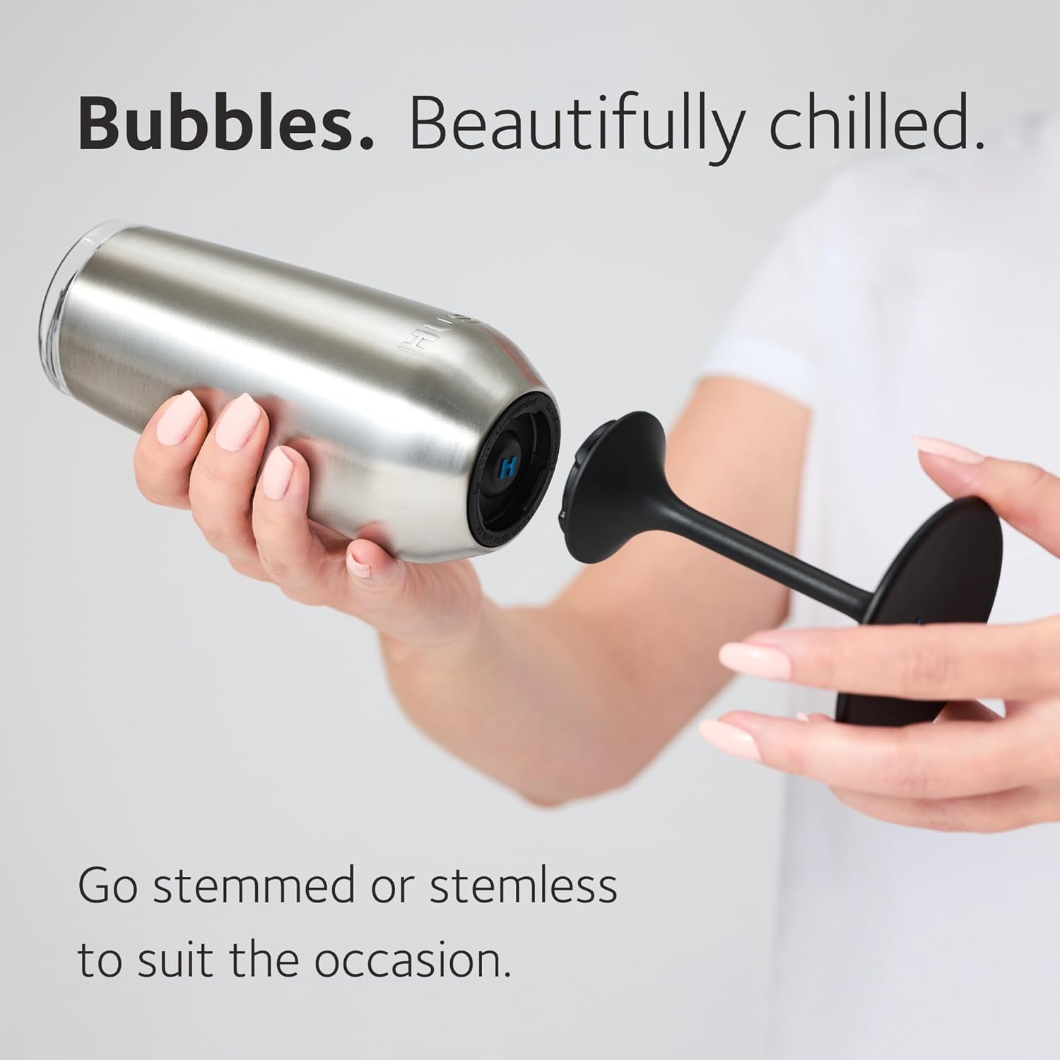 

Бокал-флейта для шампанского | Дизайн, удостоенный наград | Съемная ножка | Тамблер из нержавеющей стали | 8 унций | Белый United States