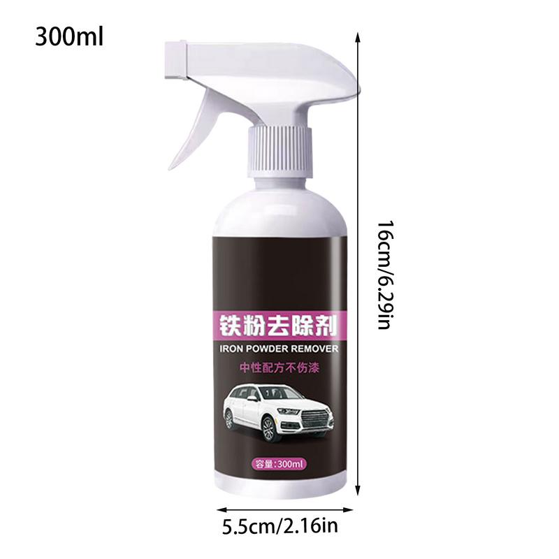 Rust Remover Spray Car Paint Iron Powder Remover 300ml Car Paint Maintenance Rust Inhibitor Iron Contaminant Yellow Spots