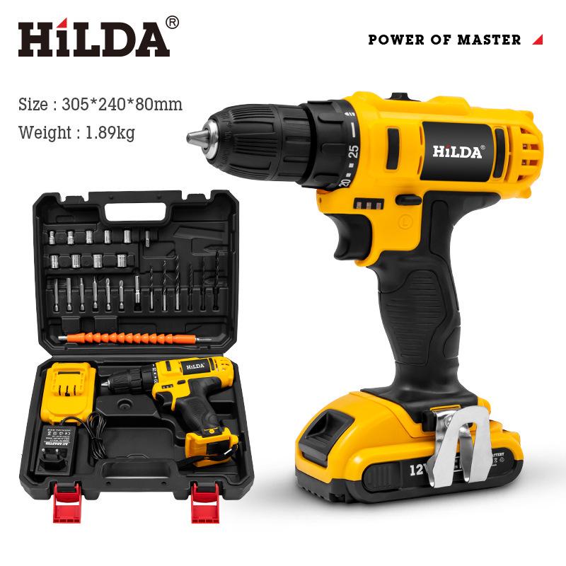 HiLDA Hilda Series Cordless Electric Drill & Screwdriver Set