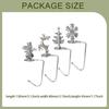 4 Pieces Christmas Stocking Holder Hanger Metal Mantle Garland for Bookshelf Pubs