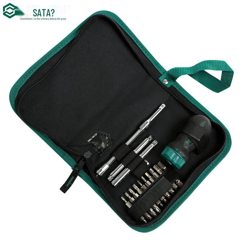 SATA 25-Piece Short-Handle Ratchet Screwdriver Set