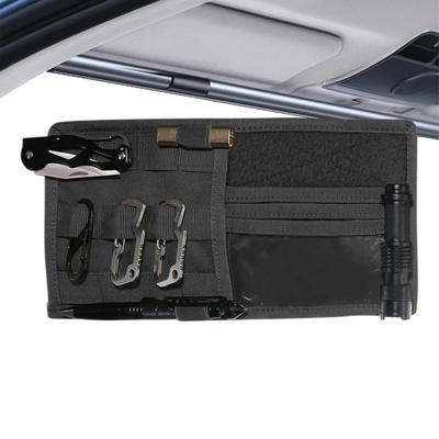 Car Sun Visor Pocket, PU Leather, Multifunctional Storage Bag, For Smartphones, Sunglasses, Cards, Cables,