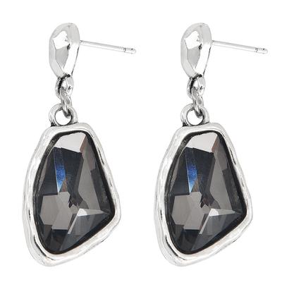 Spanish Tea Crystal Geometric Earrings Women'S Russian Style Temperament Casual Earrings Women'S Crystal Stud Earrings