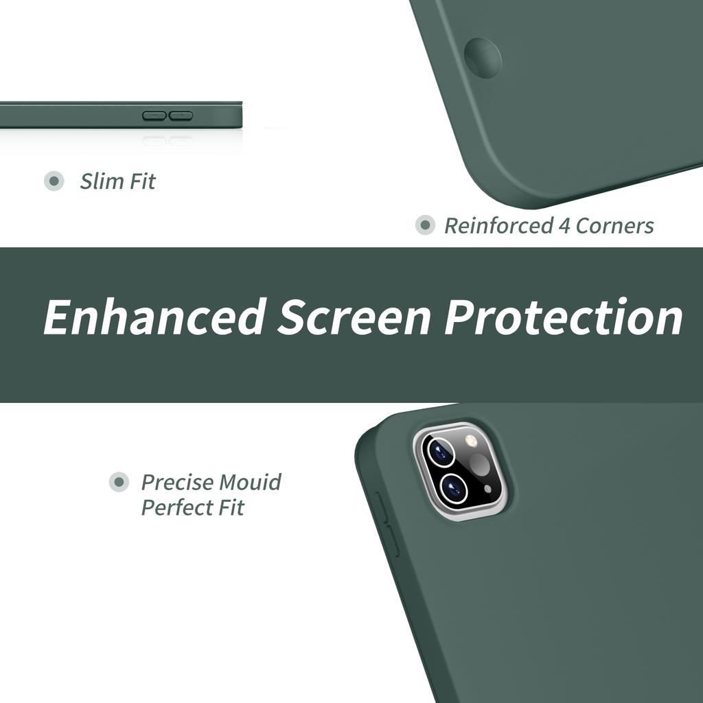 RBP for IPad Pro 11 12.9 Inch with Pencil Holder Case, for IPad Air 4/5th Generation 10.9 Inch Mini 6 Soft Slim TPU Tablet Cover