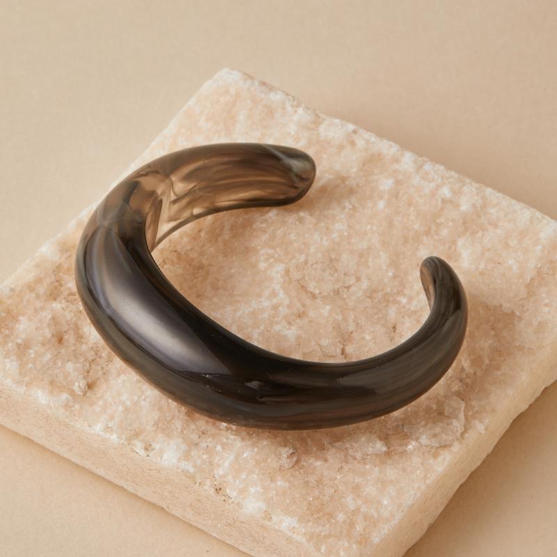 Fashion Unique Irregular Acrylic Cuff Bracelets For Women Simple Texture Multicolor Geometric Open Bangle Female Jewelry