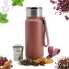 THERMAL TRAVEL MUG STEEL 650 Ml FOR COFFEE, TEA, WATER + STRAINER