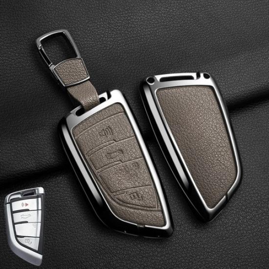 Zinc Alloy Leather Car Key Case Cover For BMW 2 3 6 7 X2 X3 X4 X5 X5M X6 M5 F15