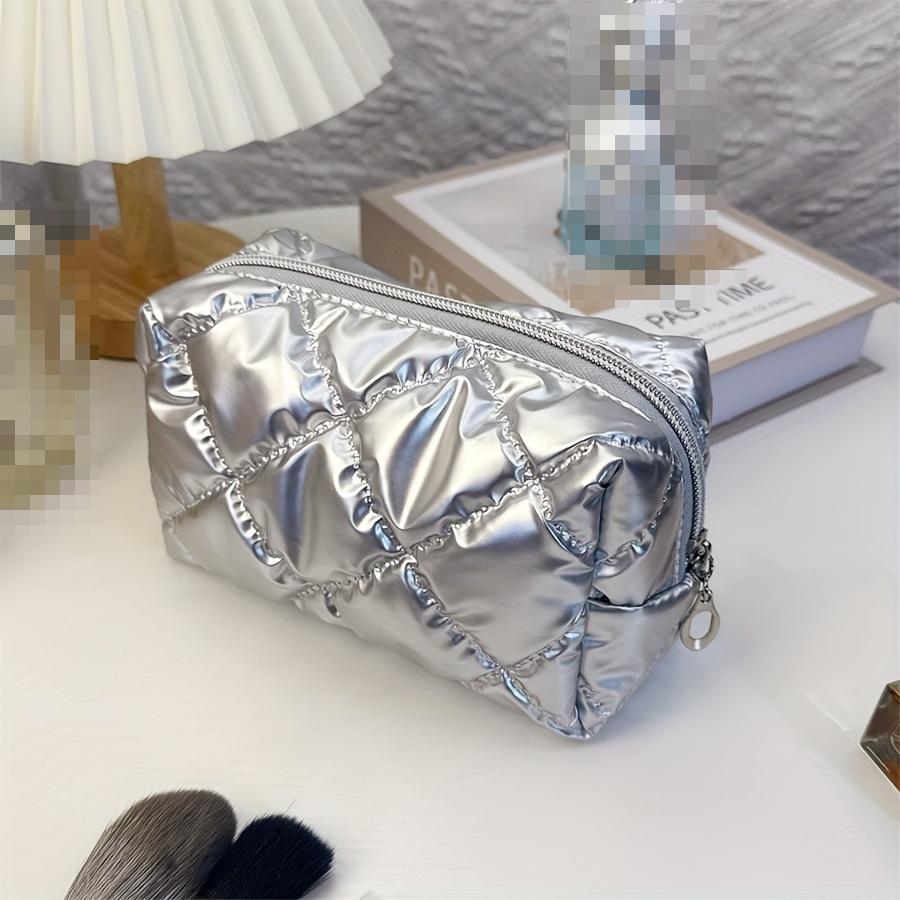 Waterproof Women Makeup Bag Handbag Travel Cosmetic Toiletry Storage Pouch Elegant Square Zipper Makeup Bag Case