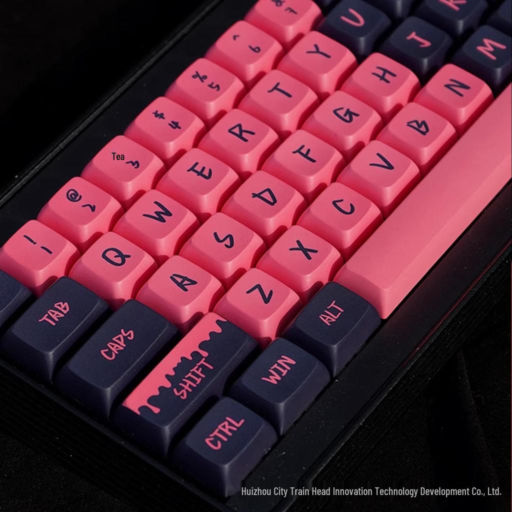 XDA Love to Crash Pink PBT Keycaps Set with Five-Side Dye-Sublimation for Mechanical Keyboards