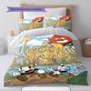Name Custom Cuphead Game Pattern Bedding Set Quilt Cover Pillowcase Home Decor Gift (1 * duvet cover + 2 * pillowcase, without core)