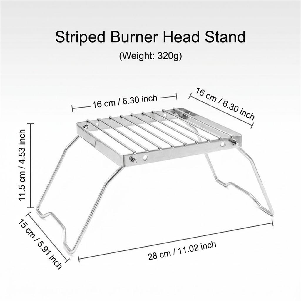 Stainless Steel Camping Stove Holder Foldable BBQ Grill Rack Outdoor Brazier Stand Fire Accessories Camping Cooking Tool