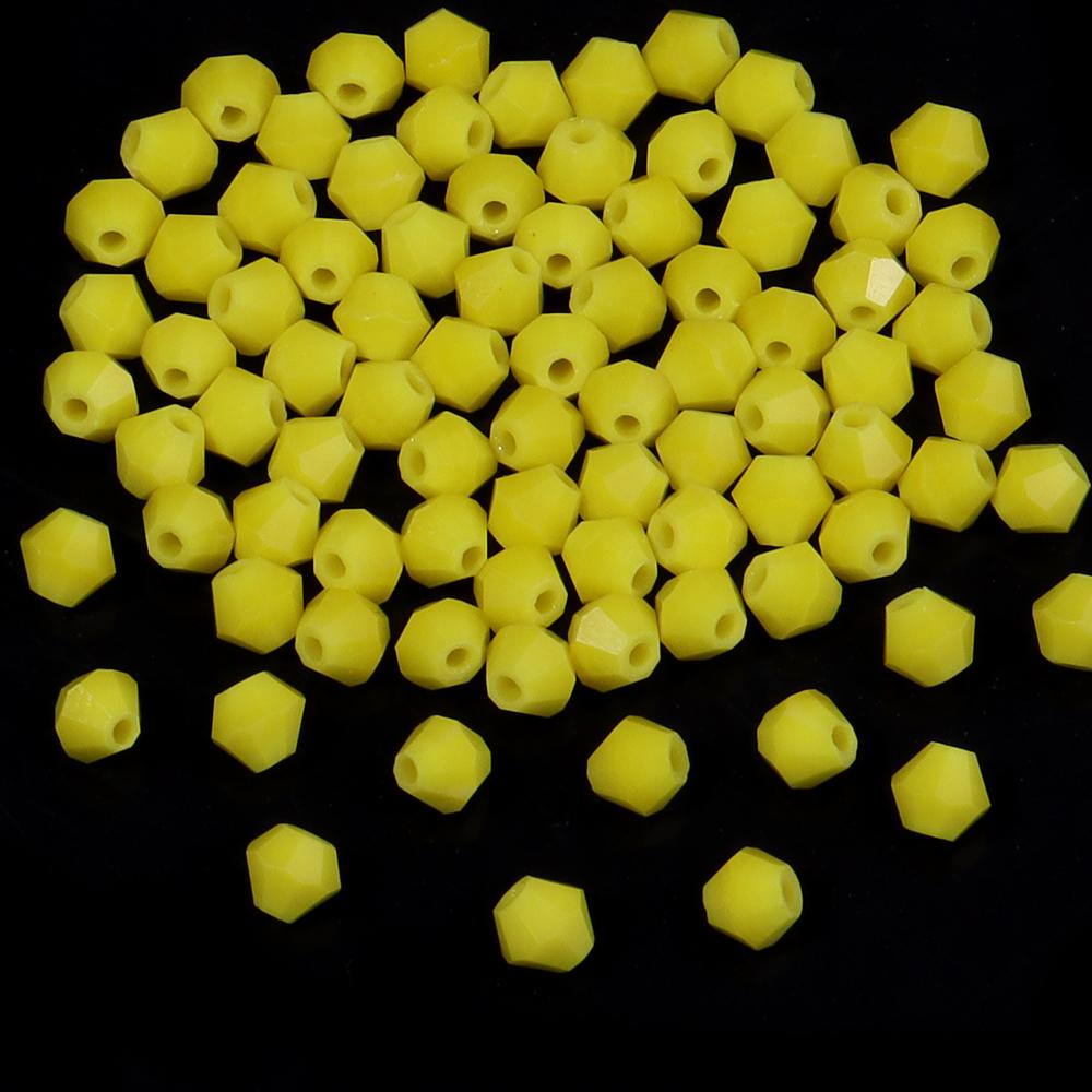 200pcs/lot 4mm Colorful Glass Crystal Beads Bicone Beads Loose Spacer Beads For Jewelry Making DIY Bracelet Necklace Accessories
