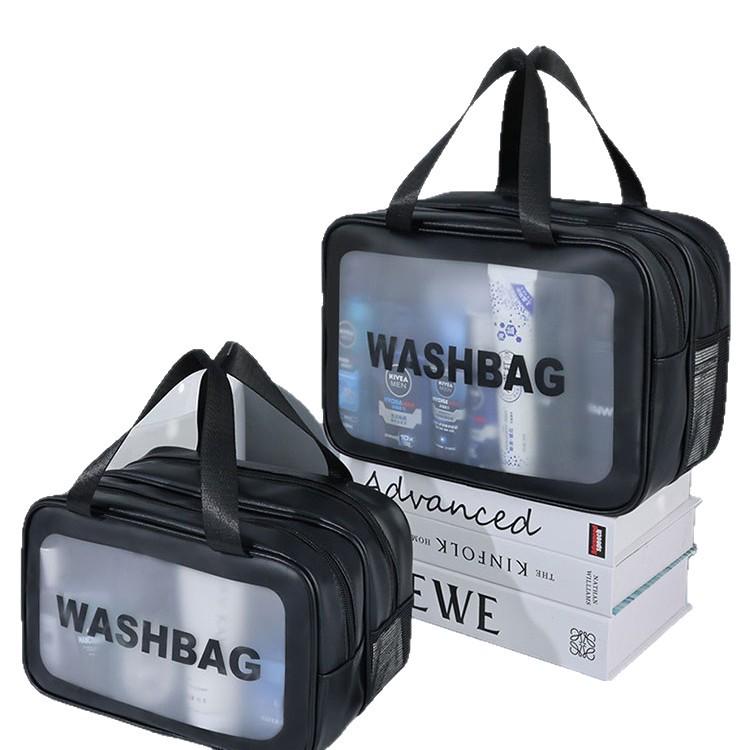 Herrars Vattentät Resetoalettväska - Transparent, Bärbar, Våt/Torr-separation för Bad & Simning