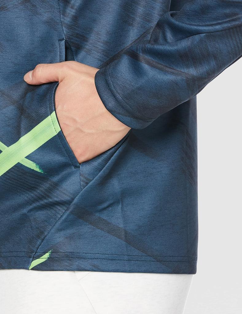 Mizuno Stretch Synergy with Sports Sea Size L Warm-Up Jacket, Design, Player-Linked Pattern, Jersey, 32MC2001, Navy,