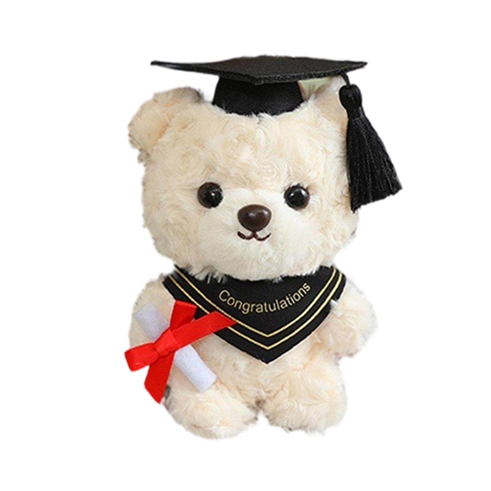 Cap Bear Plush Pendant, Doll Bag Charm Keychain, Graduation Bear Gift