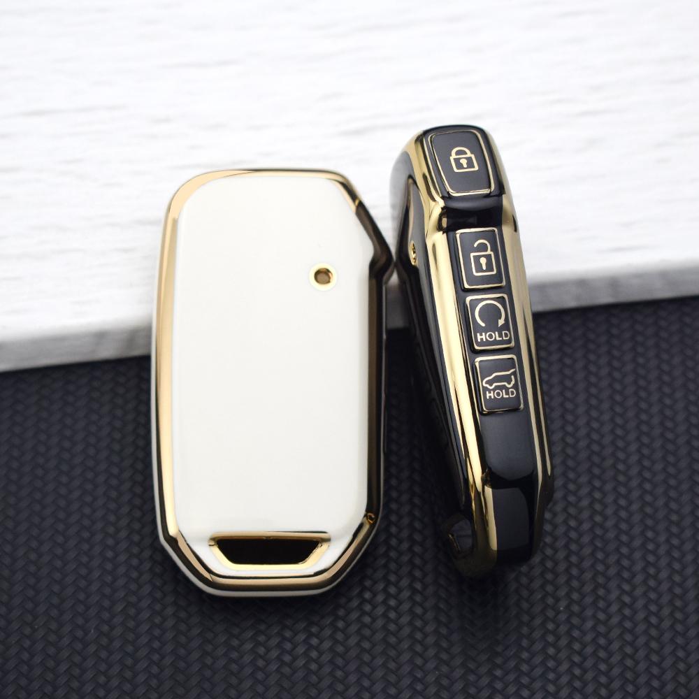 Car Key Cover for Kia Sportage K5 K8 K3 Seltos Cerato Ray Sorento Soul Telluride KX3 KX7 - TPU Anti-Scratch Protective Key Case